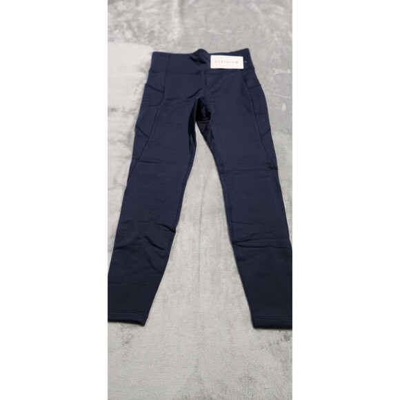 ATHLETA Medium M Navy Blue Altitude Edge Stash Tight Fleece Lined NWT #469516 - Picture 1 of 12